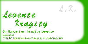 levente kragity business card